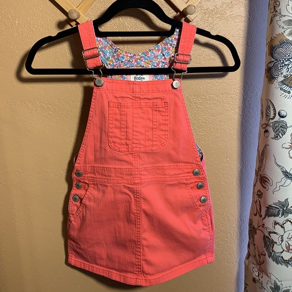 ❌SOLD❌Mini Boden Hot Pink Denim Overall Skirt - Picture 2 of 9